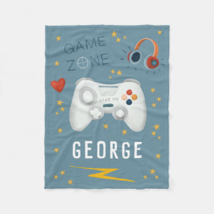 Couverture Polaire Garçons Blue Vidéo Jeu Enfants Cool