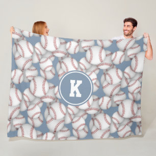 Couverture Polaire garçons filles baseball softball motif monogrammed