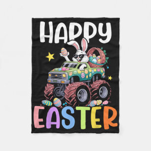 Couverture Polaire Garçons Joyeux Monstre de Pâques Camion OEufs de P