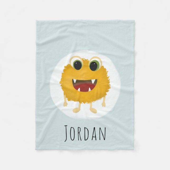 Couverture Polaire Garçons mignon et moderne Monstre magique Enfants (Devant)