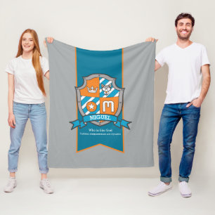 Couverture Polaire Garçons Miguel ou lettre M nom signifiant orange g