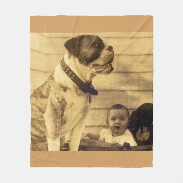Couverture Polaire Gardes pitbull des années 1920 (Devant)