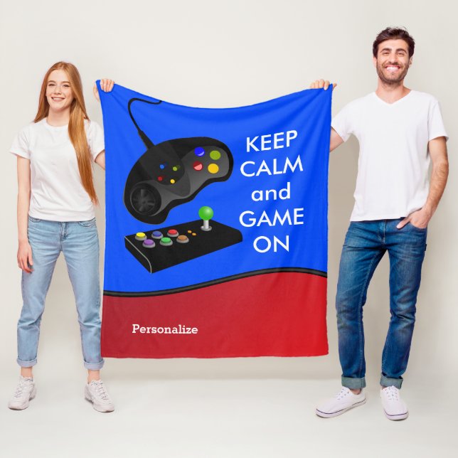 Couverture Polaire Gardez le calme et le jeu dessus (En situation)