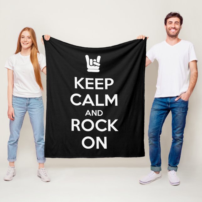 Couverture Polaire Gardez le calme et le rock (En situation)