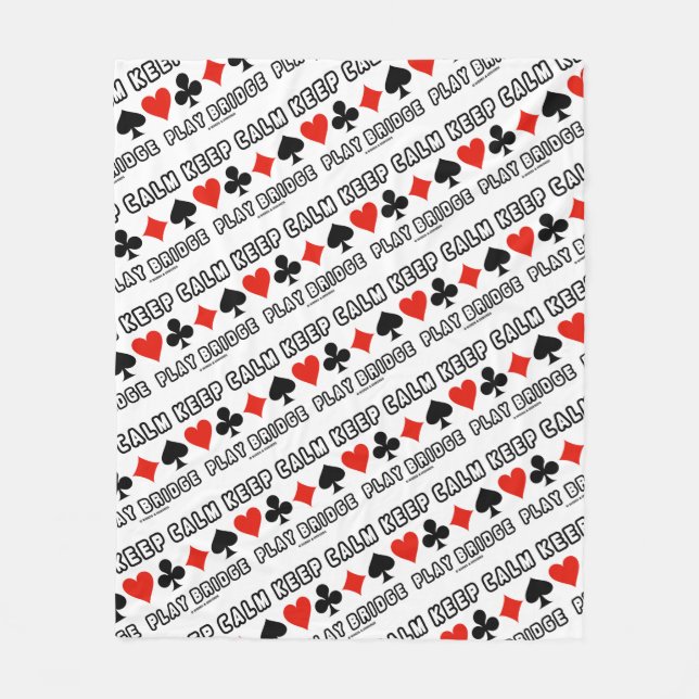 Couverture Polaire Gardez l'humour calme de costumes de carte du (Devant)