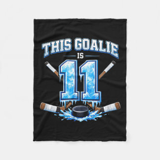 Couverture Polaire Gardien de but de hockey sur glace pour son 11e an