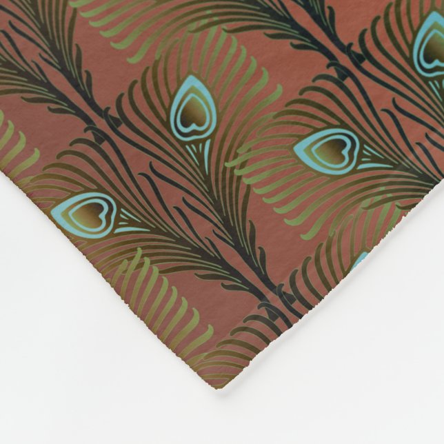 Couverture Polaire Gatsby Grandes plumes design art déco (Coin)