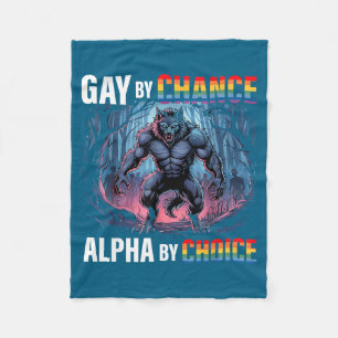 Couverture Polaire Gay par hasard Alpha Choix Loup Alpha LGBTQ drôle