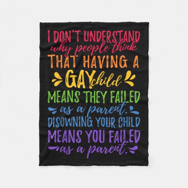 Couverture Polaire Gay Pride - Proud Parent Mom Dad Parenting Quote  (Devant)