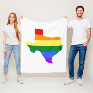 Couverture Polaire Gay pride Texas Rainbow