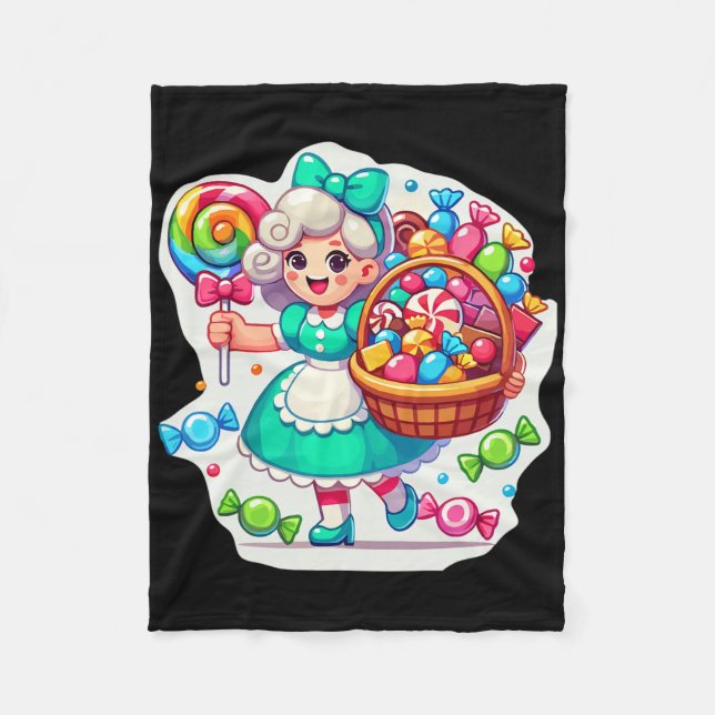 Couverture Polaire Géant Candy Land Jeu Crew Candy Land Costumes Adu (Devant)