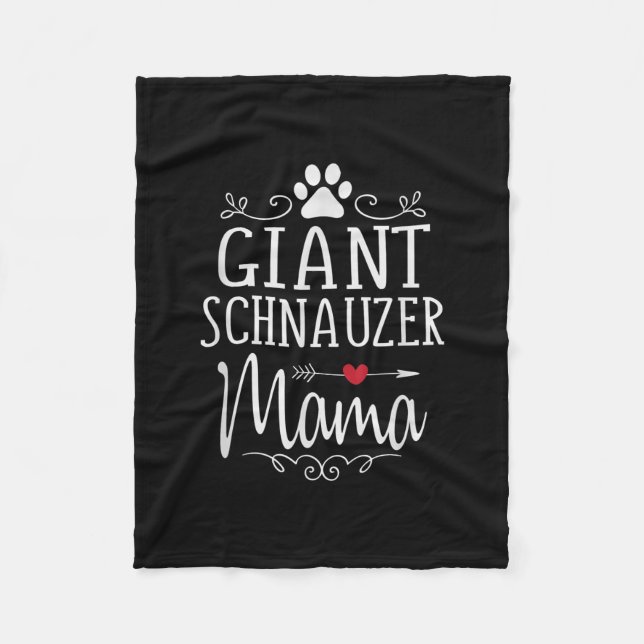 Couverture Polaire géant schnauzer mama - drôle d'amant schnauzer cad (Devant)