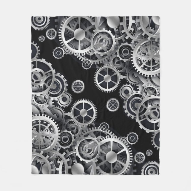 Couverture Polaire Gears en argent vapeur (Devant)