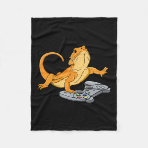 Couverture Polaire Gecko jeu vidéo de gamer lézard dragon