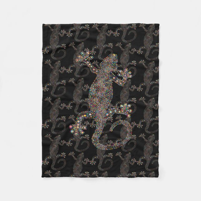 Couverture Polaire gecko LIZARD ART (Devant)