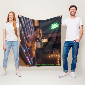 Couverture Polaire GeckoDev // Cyberpunk Programmeur Fleece Deken