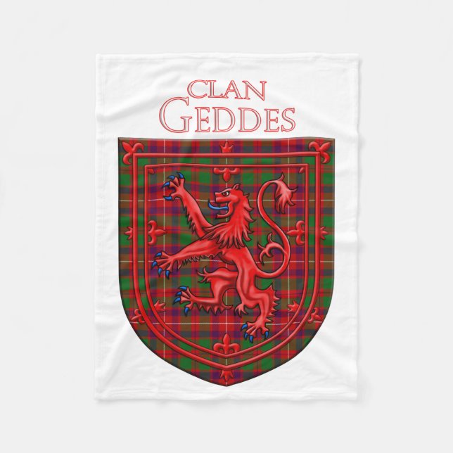 Couverture Polaire Geddes Tartan Scottish Plaid Lion Rampant (Devant)