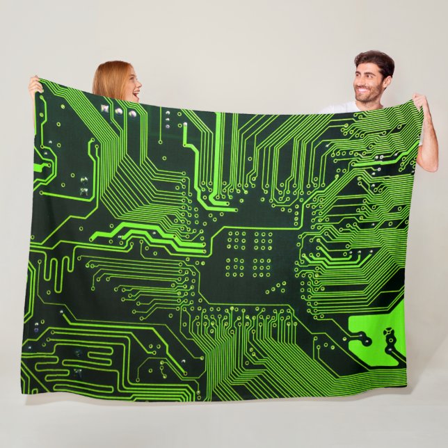 Couverture Polaire Geek de la carte de circuit électronique Nerd PCB  (En situation)