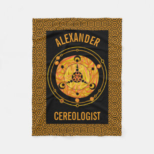 Couverture Polaire Geek paranormal d'UFO de cercle d'or de culture de