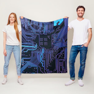 Couverture Polaire Geek Sortie carte de circuit électronique Nerd PCB