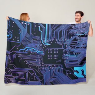 Couverture Polaire Geek Sortie carte de circuit électronique Nerd PCB