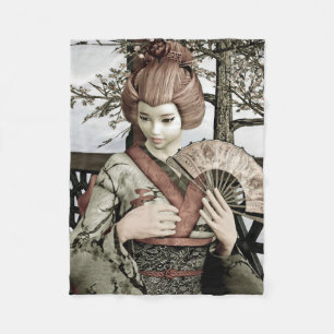 Couverture Polaire Geisha Vintage