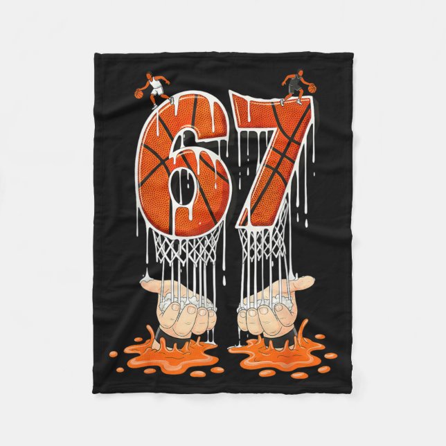 Couverture Polaire Gen Alpha Slang Kids 67 Basketball Ice Cream Drip  (Devant)