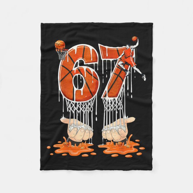 Couverture Polaire Gen Alpha Slang Kids 67 Basketball Ice Cream Drip  (Devant)