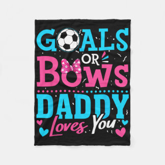 Couverture Polaire Gender Reveal Goals Or Bows Daddy Loves You Soccer