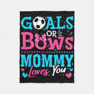 Couverture Polaire Gender Reveal Goals Or Bows Mommy Loves You Soccer
