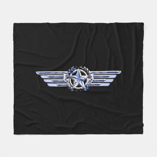 Couverture Polaire Général Air Pilot Chrome Comme Star Wings Black (Devant (Horizontal))