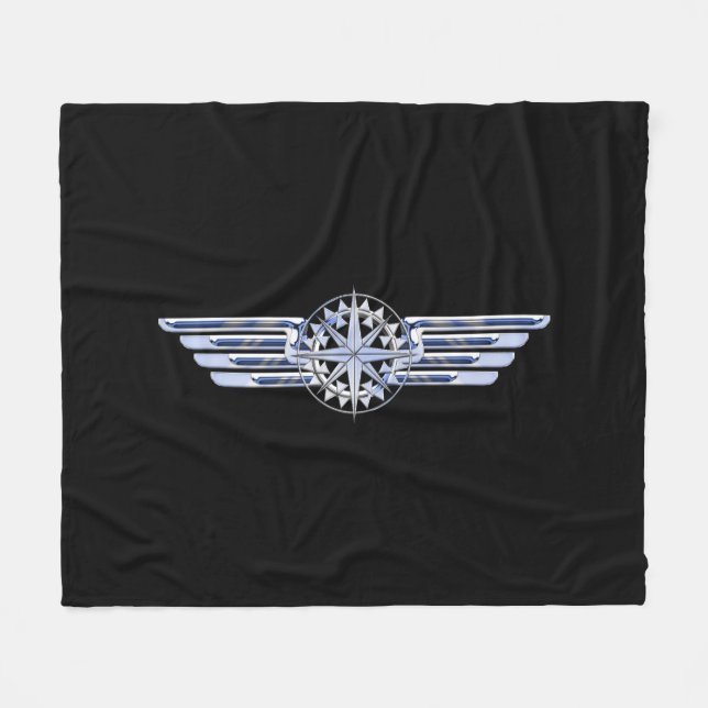 Couverture Polaire Général Private Air Pilot Chrome Comme Ailes Noir (Devant (Horizontal))