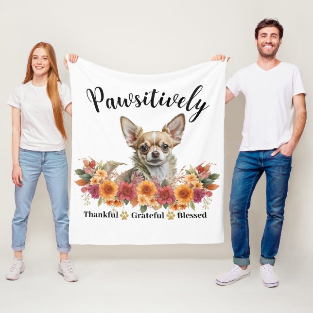 Couverture Polaire Génial et gracieux, bienheureux, mignon chien (En situation)