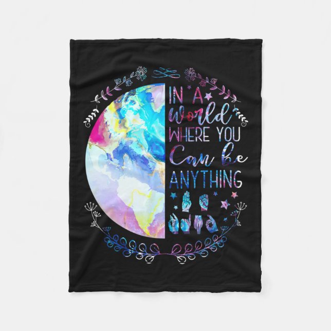 Couverture Polaire Genre Alphabet Asl Langue des Signes Américaine So (Devant)