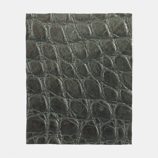 Couverture Polaire Genuine black alligator leather texture, close up  (Devant)