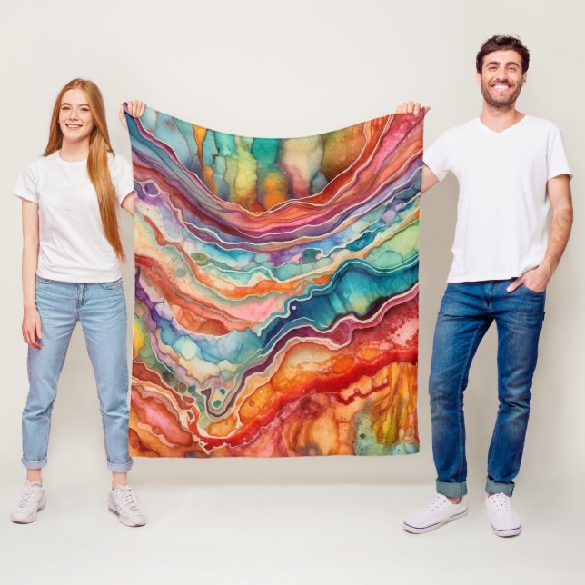 Couverture Polaire Géode d'agate coloré (2) (En situation)