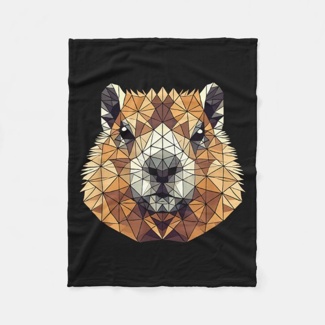 Couverture Polaire Geometric Art Groundhog Groundhogs  (Devant)