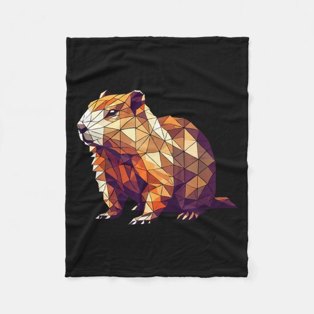 Couverture Polaire Geometric Art Groundhog Groundhogs _1  (Devant)