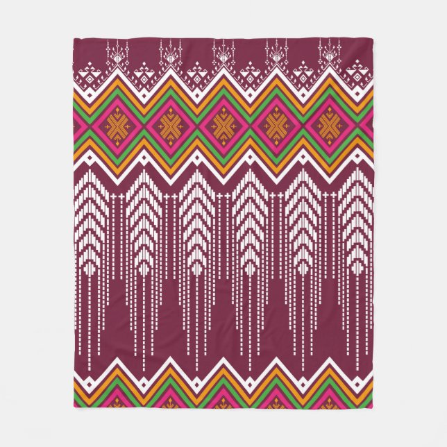 Couverture Polaire Geometric ethnic pattern traditional background, v (Devant)