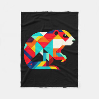 Couverture Polaire Geometric Minimalism Modern Illustration Groundhog