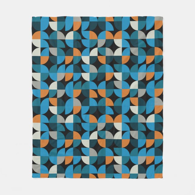Couverture Polaire Geometric seamless mosaic tiles pattern, backgroun (Devant)