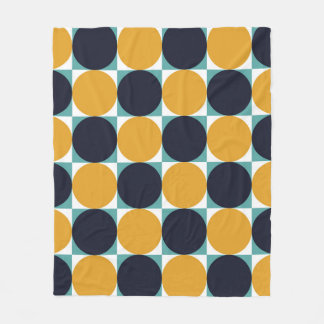 Couverture Polaire Géométrie colorée vintage : motif circulaire.