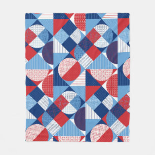 Couverture Polaire Géométrie marine : motif sans soudure d'été.