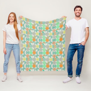 Couverture Polaire géométrique moderne multicolore