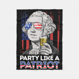 Couverture Polaire George Washington 4 juillet Parti Comme Un Patriot