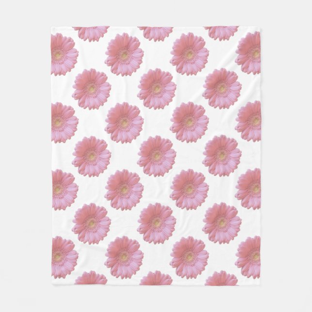 Couverture Polaire Gerbera marguerite rose pâle (Devant)