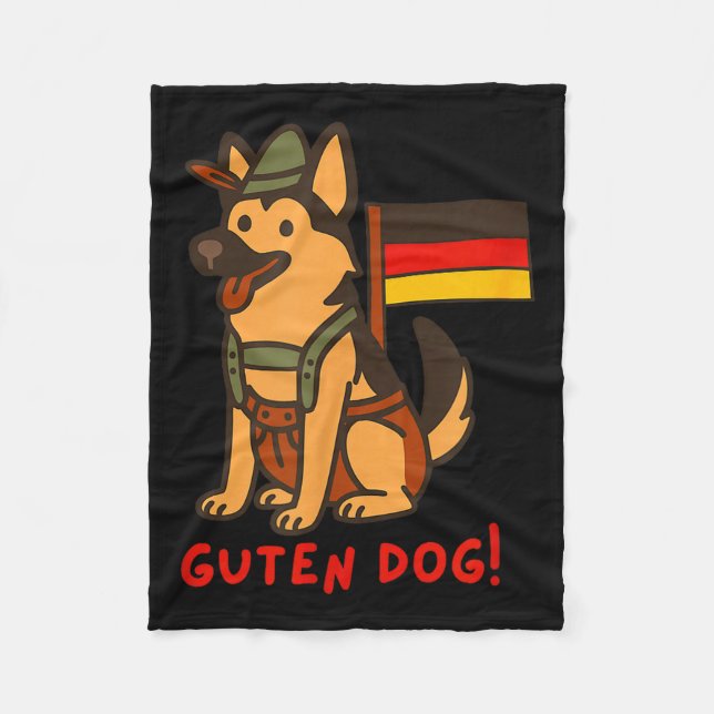Couverture Polaire German Shepherd Funny Beer Festival Guten Dog  (Devant)