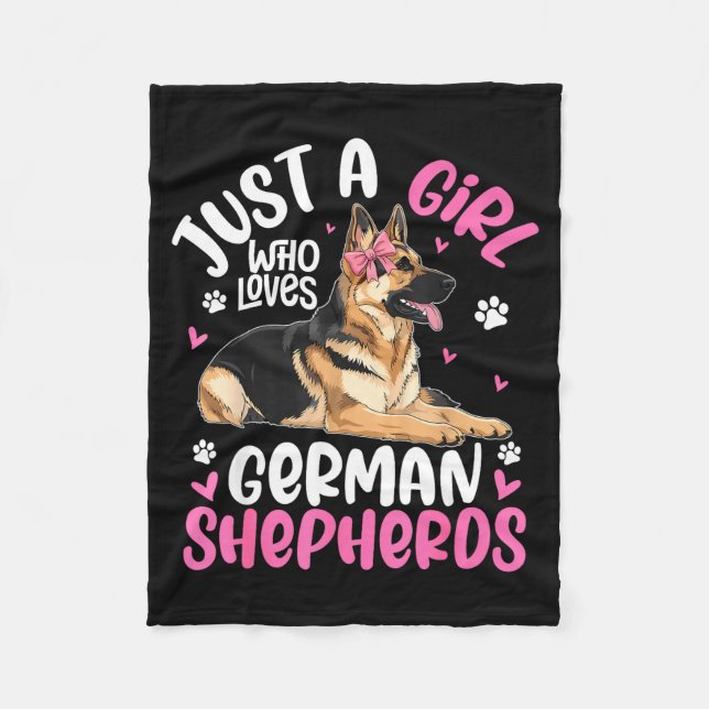 Couverture Polaire German Shepherd Shirt For Girls Women German Sheph (Devant)