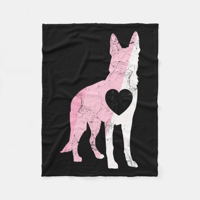 Couverture Polaire German Shepherd Valentines Day Cud Love Dog  (Devant)