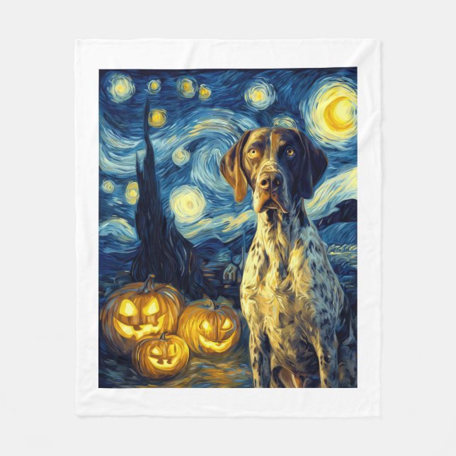 Couverture Polaire German Shorthaired Pointer 1 Chien Mignon Hallowee (Devant)